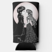 Schattigee Gotische Emo Kinder Kus Valentijnsdag Seltzer Blikjeskoeler (Achterkant)