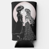 Schattigee Gotische Emo Kinder Kus Valentijnsdag Seltzer Blikjeskoeler (Voorkant)