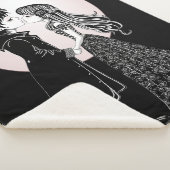 Schattigee Gotische Emo Kinder Kus Valentijnsdag Sherpa Deken (3/4)