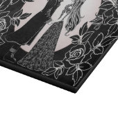 Schattigee Gotische Emo Kinder Kus Valentijnsdag Snijplank (Hoek)