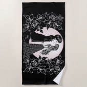 Schattigee Gotische Emo Kinder Kus Valentijnsdag Strandlaken (Voorkant)