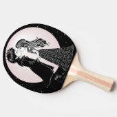 Schattigee Gotische Emo Kinder Kus Valentijnsdag Tafeltennisbatje (Zijkant)