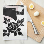 Schattigee Gotische Emo Kinder Kus Valentijnsdag Theedoek (Quarter Fold)