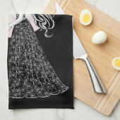 Schattigee Gotische Emo Kinder Kus Valentijnsdag Theedoek (Quarter Fold)