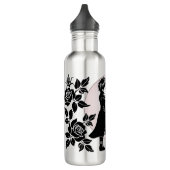 Schattigee Gotische Emo Kinder Kus Valentijnsdag Waterfles (Links)