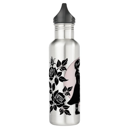 Schattigee Gotische Emo Kinder Kus Valentijnsdag Waterfles (Links)
