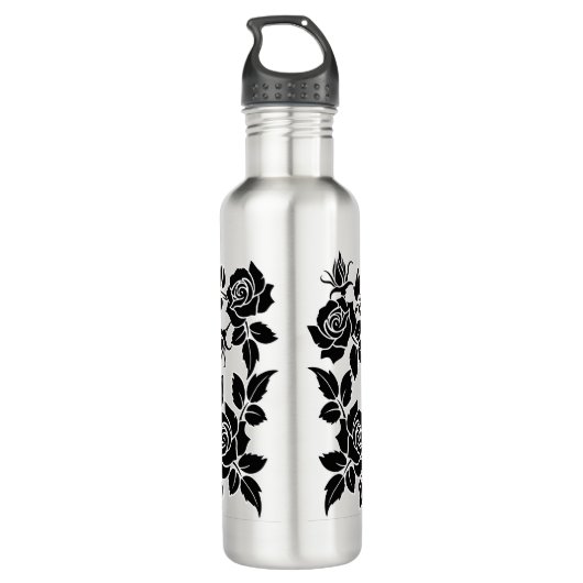 Schattigee Gotische Emo Kinder Kus Valentijnsdag Waterfles (Achterkant)