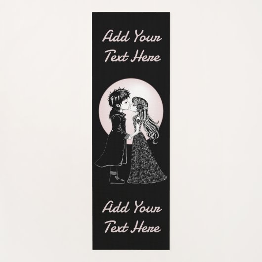 Schattigee Gotische Emo Kinder Kus Valentijnsdag Yogamat (Voorkant)