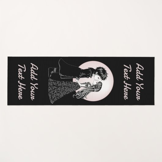 Schattigee Gotische Emo Kinder Kus Valentijnsdag Yogamat (Voorkant (horizontaal))