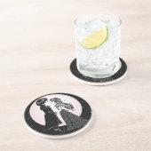 Schattigee Gotische Emo Kinder Kus Valentijnsdag Zandsteen Onderzetter (Zijkant)