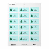 Schattigee gotische kerstboom etiket (Full Sheet)