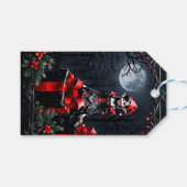 Schattigee gotische kerstelf. cadeaulabel (Voorkant (Horizontaal))