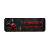 Schattigee gotische kerstelf. etiket (Voorkant)