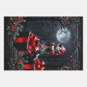 Schattigee gotische kerstelf. inpakpapier vel (Voorkant 2)