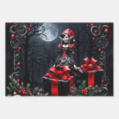 Schattigee gotische kerstelf. inpakpapier vel (Voorkant)