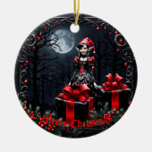 Schattigee gotische kerstelf. keramisch ornament (Voorkant)