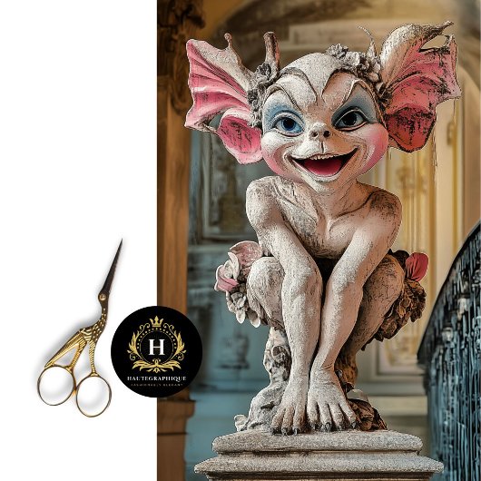 Schattigee Gotische Parijse Gargoyle Decoupage Tissuepapier