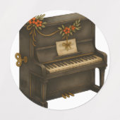 Schattigee Gotische Pompoen & Kat Halloween Sticke Labels (Design 2)