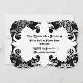 Schattigee gotische schedel afstudeerfeest kaart (Achterkant)