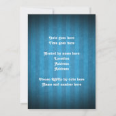 Schattigee gotische schedel blauw en zwart 5x7 ver kaart (Achterkant)