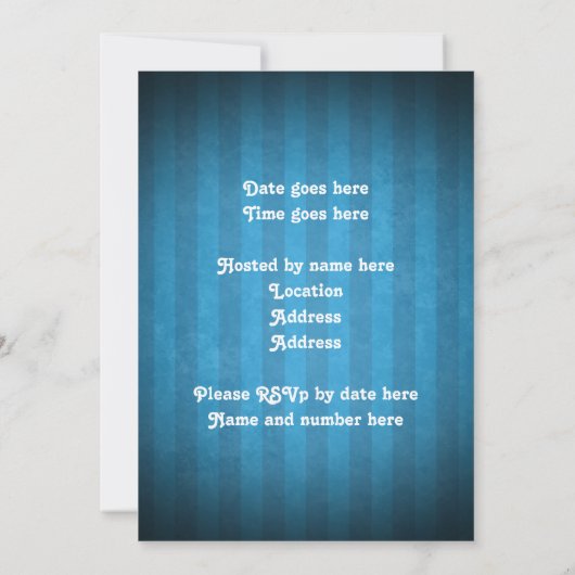 Schattigee gotische schedel blauw en zwart 5x7 ver kaart (Achterkant)