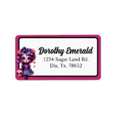 Schattigee Gotische Tuin Suikerschedel Etiket (Voorkant)