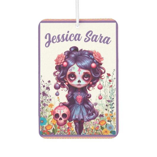 Schattigee Gotische Tuin Suikerschedel Luchtverfrisser (Voorkant)