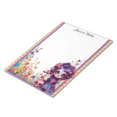 Schattigee Gotische Tuin Suikerschedel Notitieblok (Schuin)