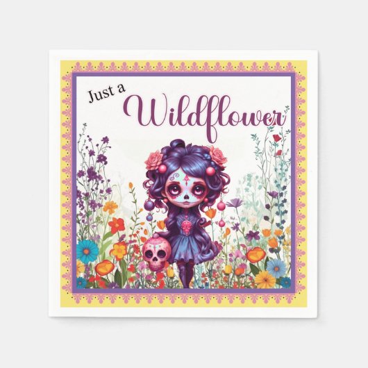 Schattigee Gotische Tuin Suikerschedel Servet (Voorkant)