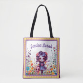 Schattigee Gotische Tuin Suikerschedel Tote Bag (Voorkant)