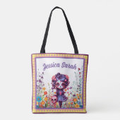 Schattigee Gotische Tuin Suikerschedel Tote Bag (Achterkant)