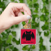 Schattigee Gotische zwarte vampier vleermuis Sleutelhanger (Hand)