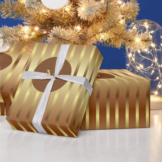 Schattigee gouden achtergrond en gouden strepen ke cadeaupapier (Feestdagen)