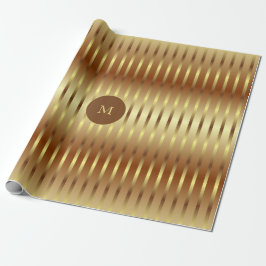 Schattigee gouden achtergrond en gouden strepen ke cadeaupapier