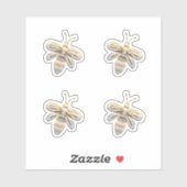 Schattigee Gouden Bijen Hommel Sticker (Vel)