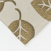 Schattigee gouden bladpatroondeken fleece deken (Hoek)