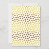 Schattigee gouden Confetti Dank u trouwfoto Bedankkaart (Achterkant)