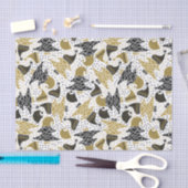 Schattigee gouden en zwarte kerstbomen tissuepapier (Craft)