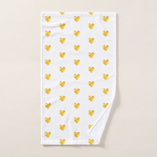 Schattigee gouden harten bad handdoek (Handdoek)
