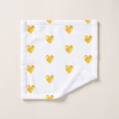 Schattigee gouden harten bad handdoek (Wasdoekje)