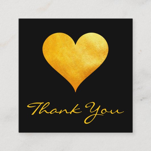 Schattigee Gouden Harten Dank u Korting Kaart (Voorkant)