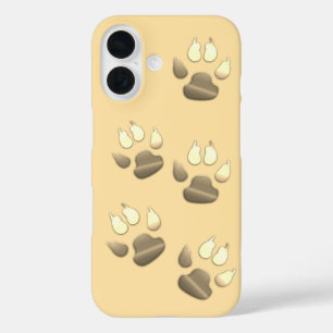 Schattigee gouden hondenpoten iPhone 16 hoesje