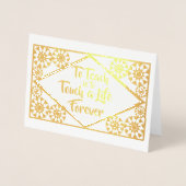 Schattigee Gouden Leraar Waarderingsdag Dank u Ech Folie Kaarten (Voorkant)