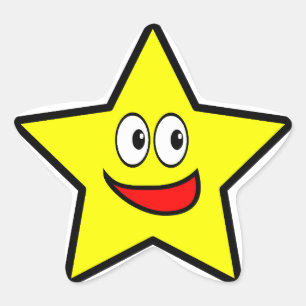 Schattigee gouden ster sticker