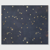 Schattigee gouden sterren gepersonaliseerd cadeaupapier (Vlak)