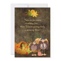 Schattigee Gouden Thanksgiving Turkije Jongen 1e V