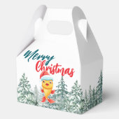 Schattigee gouden vis zee Kerstman kerstboom Vroli Bedankdoosjes (Voorkant)