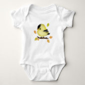 Schattigee goudvink vogel Baby Bodysuit (Voorkant)