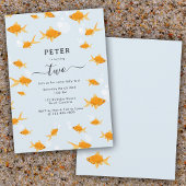 Schattigee Goudvis Fishy Fun Kids Verjaardagsfeest Kaart