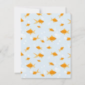 Schattigee Goudvis Zwemmen in Water Custom Name Notitiekaartje (Achterkant)